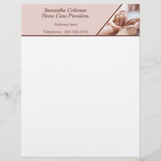 Caregiver Home Care Business Letterhead (Front)