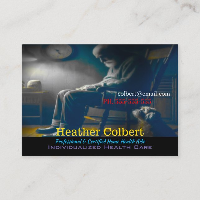 Caregiver Home HealthCare Helpers Business Card (Front)