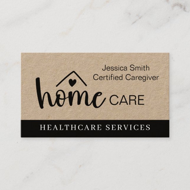 Caregiver Home Help Companionship Business Card (Front)