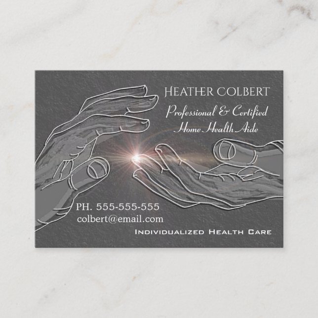 Caregiver Integrity Credible Professional Business Card (Front)