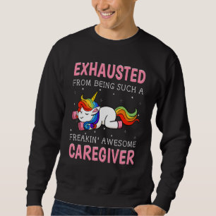 Caregiver Nurse Assistant Unicorn Carer Nanny Sweatshirt