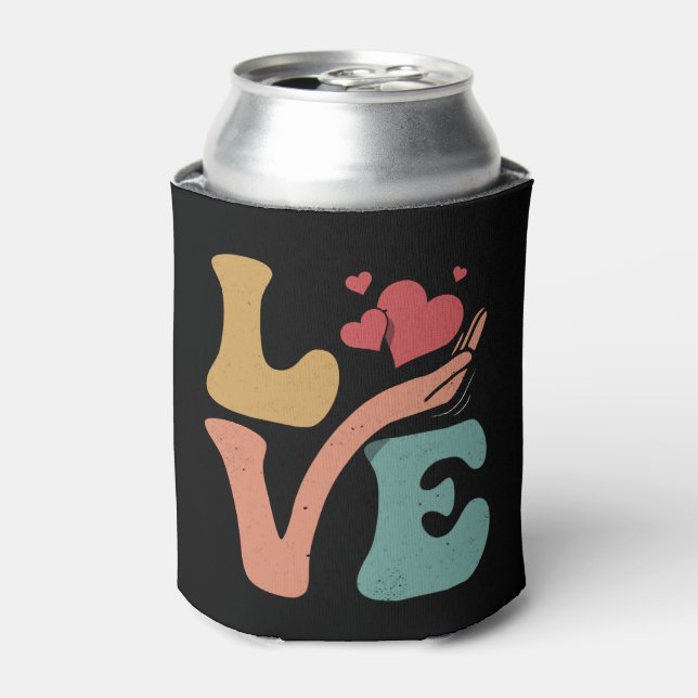Caregiver Nurse Caregiver Caregiving LOVE Can Cooler (Can Front)