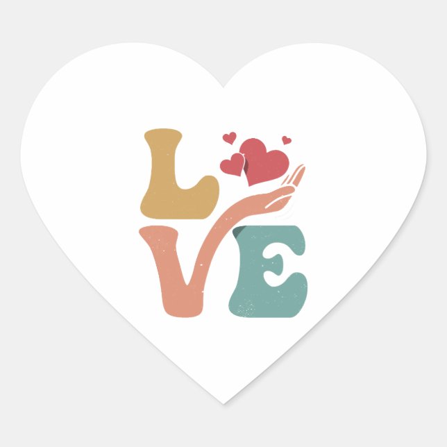Caregiver Nurse Caregiver Caregiving LOVE Heart Sticker (Front)