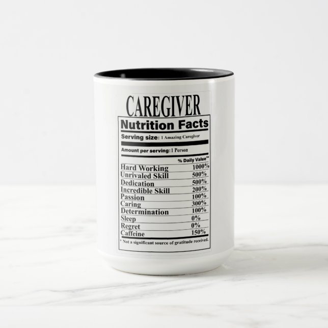 Caregiver Nutrition Facts Mug (Center)