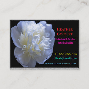 Caregiver Sincere Trust Floral Professional Business Card