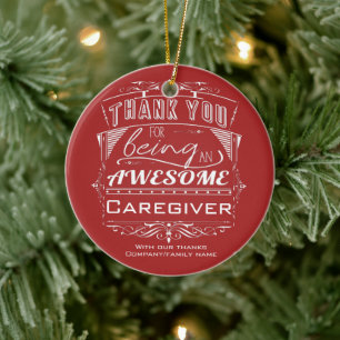 Caregiver Thank You Appreciation Ceramic Tree Decoration