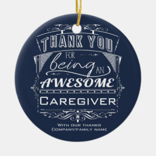 Caregiver Thank You Appreciation Ceramic Tree Decoration