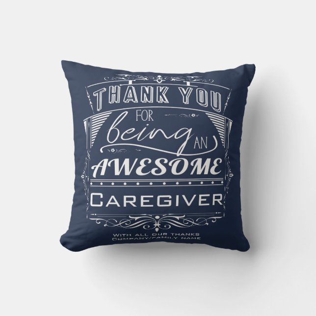 Caregiver Thank You Appreciation Cushion (Front)