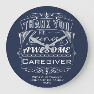 Caregiver Thank You Appreciation Large Clock
