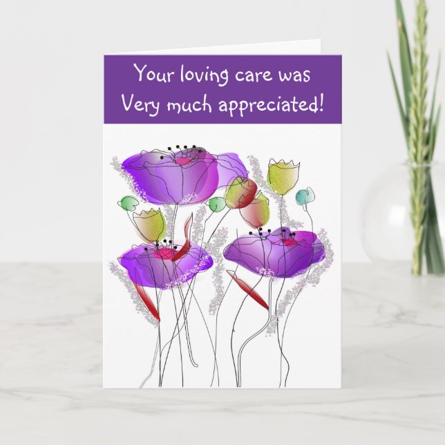 Caregiver Thank You Card Floral (Front)