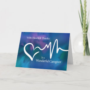 Caregiver Thank You Heartfelt Appreciation Holiday Card