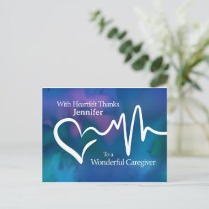 Caregiver Thank You Heartfelt Appreciation Postcard