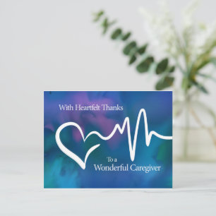 Caregiver Thank You Heartfelt Appreciation Postcard