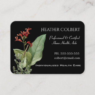Caregiver Trusting Floral Professional Business Card