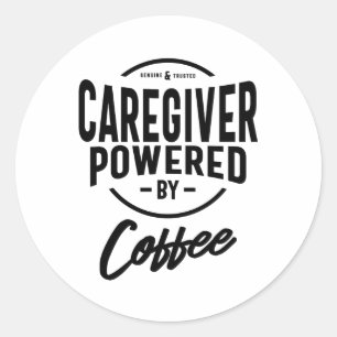 Caregiver Work Job Title Gift Classic Round Sticker