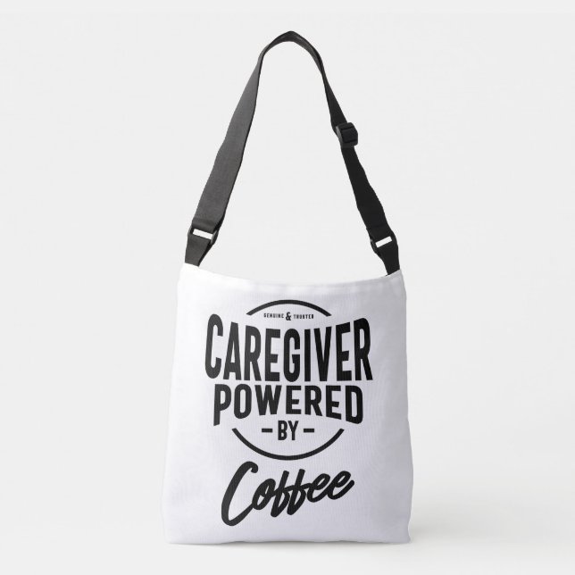 Caregiver Work Job Title Gift Crossbody Bag (Front)