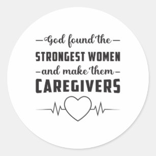 Caregivers Caregiver Nurse Nursing Care Job Funny Classic Round Sticker