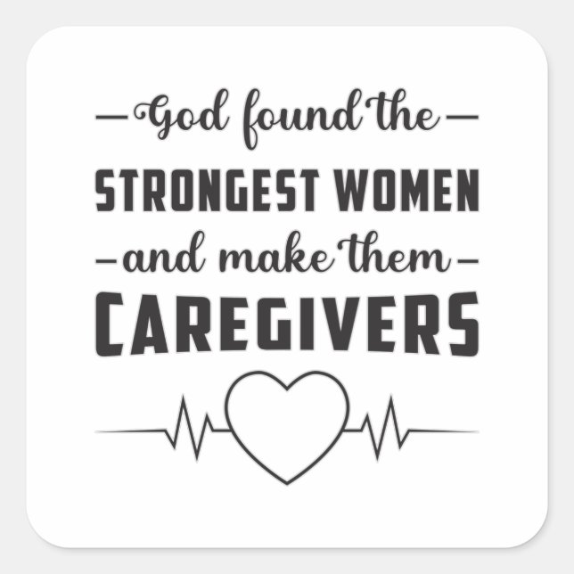 Caregivers Caregiver Nurse Nursing Care Job Funny Square Sticker (Front)