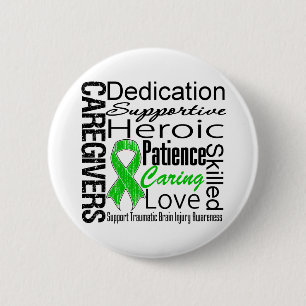 Caregivers Collage Traumatic Brain Injury 6 Cm Round Badge