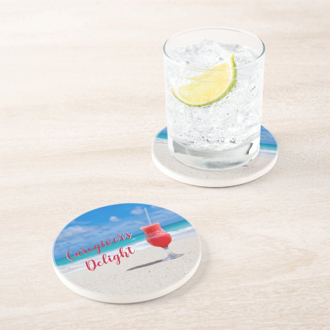 Caregiver's Delight Sandstone Coaster (Side)