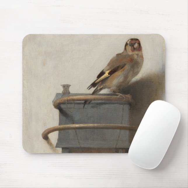 Carel Fabritius, The Goldfinch - 17th C. Fine Art Mouse Mat (With Mouse)