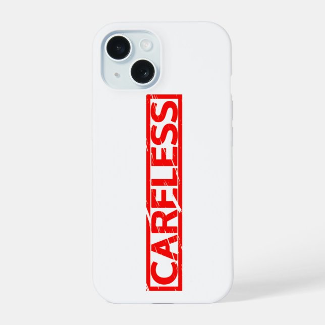 Careless Stamp iPhone 15 Case (Back)