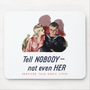 Careless Talk Costs Lives -- WW2 Mouse Mat