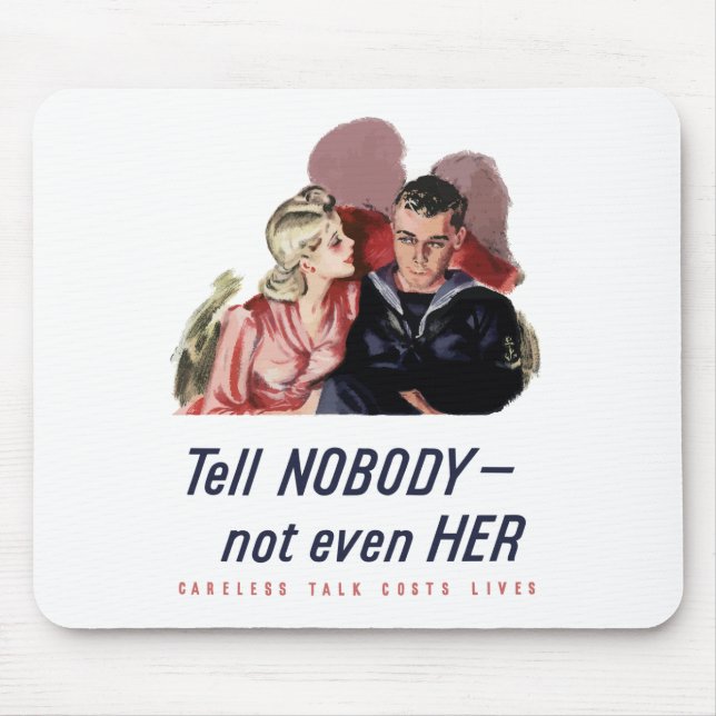 Careless Talk Costs Lives -- WW2 Mouse Mat (Front)