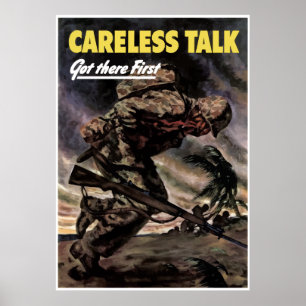 Careless Talk Got There First -- Border Poster