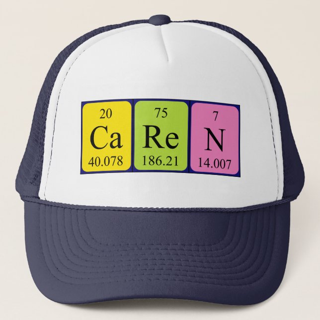 Caren periodic table name hat (Front)
