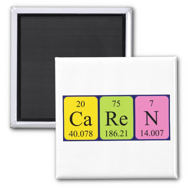 Caren periodic table name magnet (Front)
