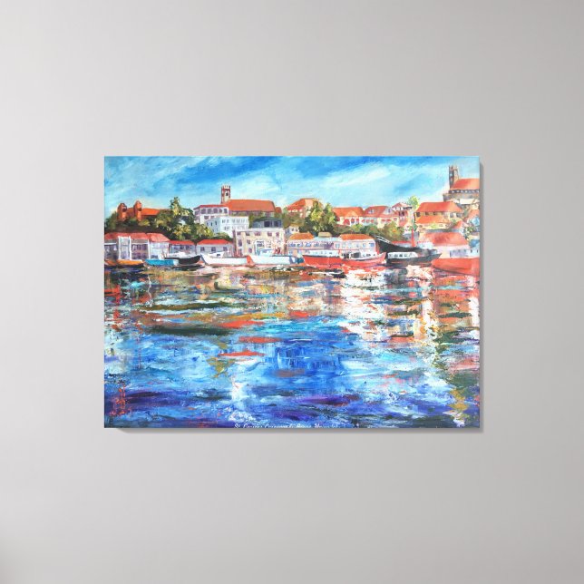 Carenage of St. George's, Grenada Canvas Print (Front)