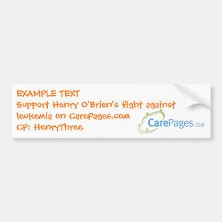 CarePages.com Custom Bumper Sticker - Customised