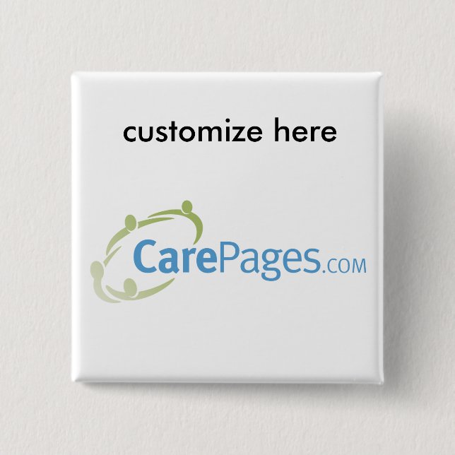 CarePages.com Custom Logo Magnet 15 Cm Square Badge (Front)