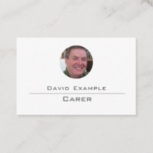 Carer with Photo of Holder Care Assistant Business Card