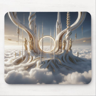 Caretakers Guard Sky Portal In The Clouds Mouse Mat