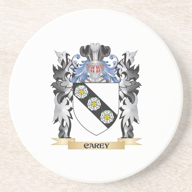 Carey Coat of Arms - Family Crest Coaster (Front)