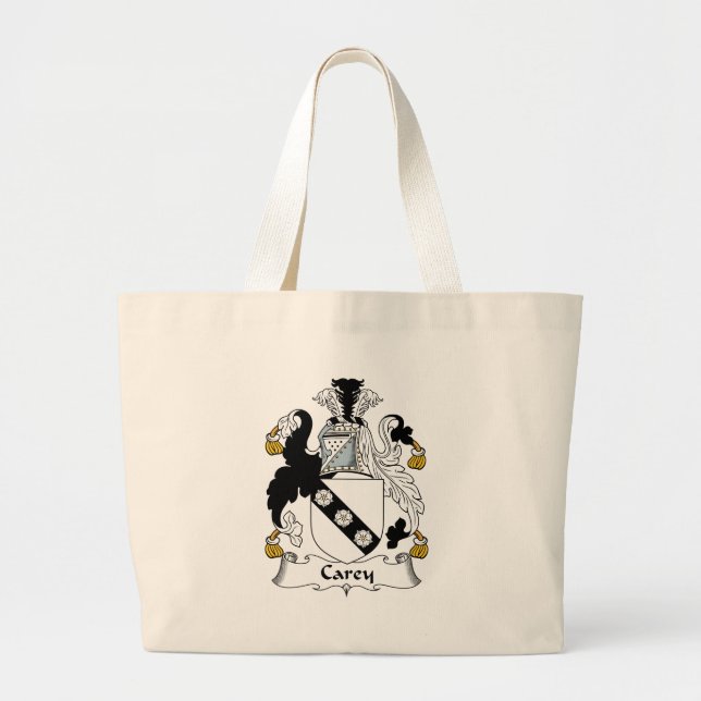 Carey Family Crest Large Tote Bag (Front)
