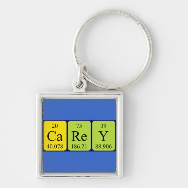 Carey periodic table name keyring (Front)