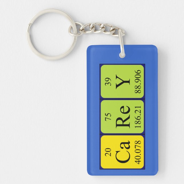 Carey periodic table name keyring (Front)