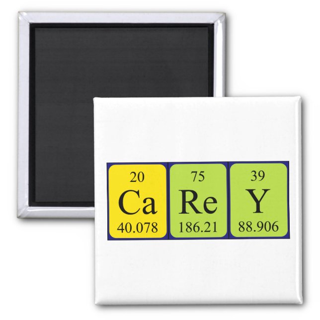 Carey periodic table name magnet (Front)