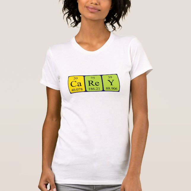Carey periodic table name shirt (Front)