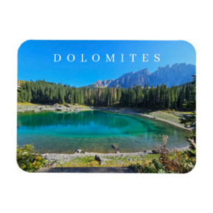 Carezza Lake panoramic view fridge magnet