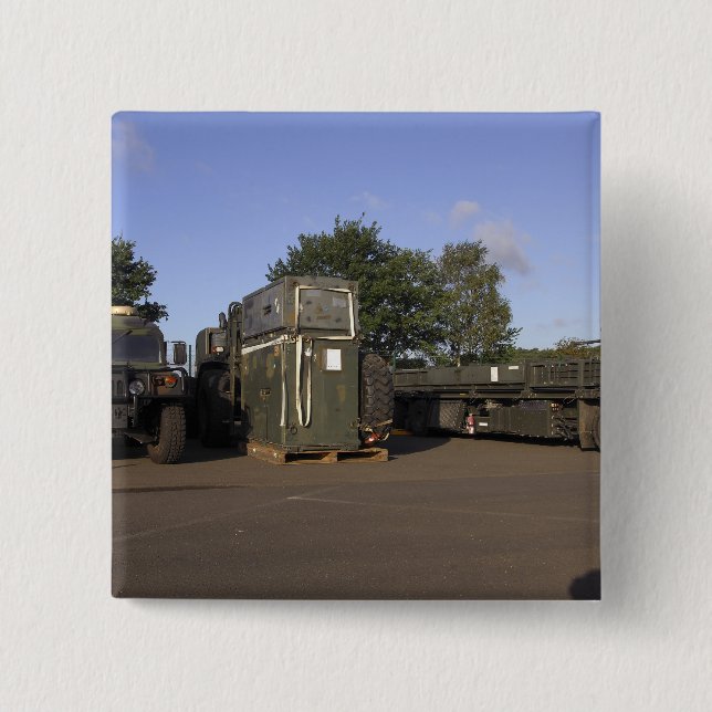 Cargo being prepared 15 cm square badge (Front)