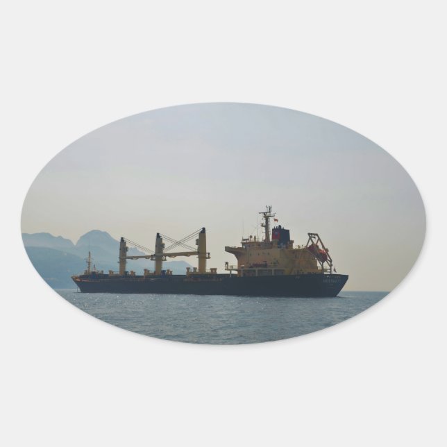 Cargo Ship Andermatt Oval Sticker (Front)