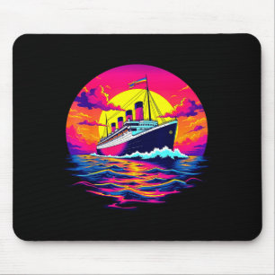 Cargo Ship Vintage Titanic Boat Travel Rate Men Wo Mouse Mat