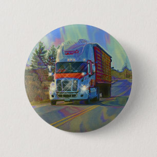 CARGO TRUCK BIG RIG TRUCKERS Gifts 6 Cm Round Badge