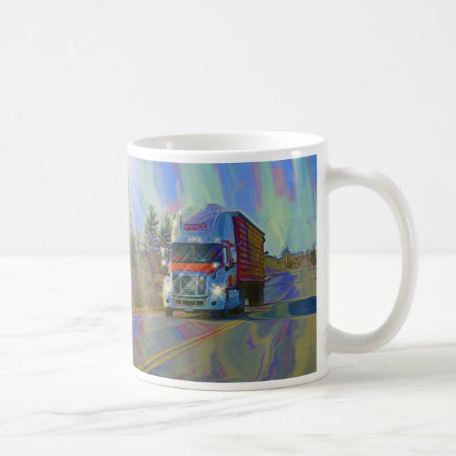 CARGO TRUCK BIG RIG TRUCKERS Gifts Coffee Mug (Right)