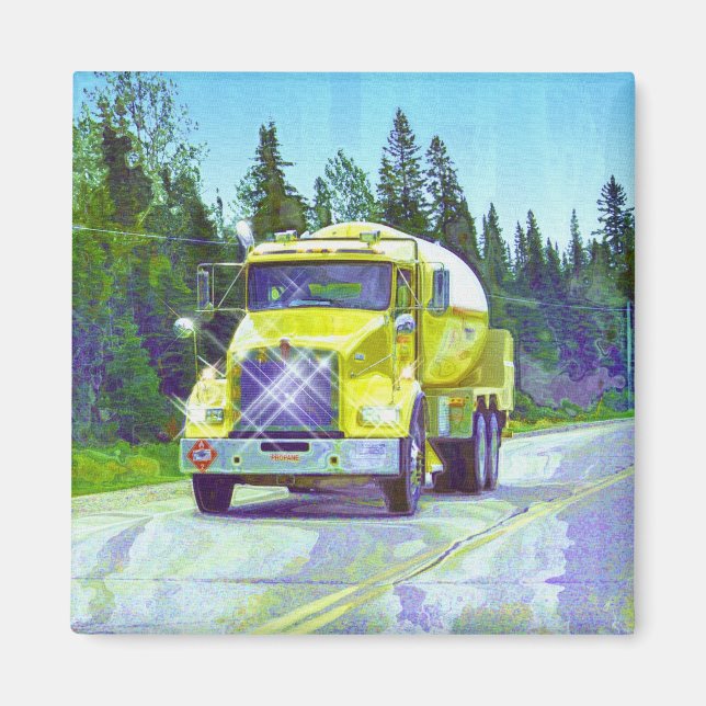 CARGO TRUCK BIG RIG TRUCKERS Gifts Magnet (Front)