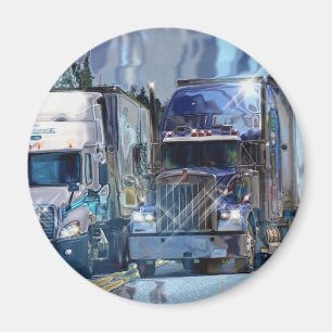 CARGO TRUCK BIG RIG TRUCKERS Gifts Magnet